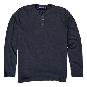Ottoman Long Sleeve Henley Black - Henley