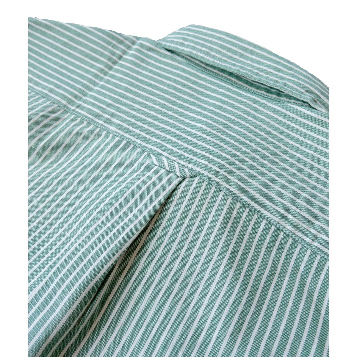 Oxford Cloth Button Down Classic Evergreen Stripe - Shirt