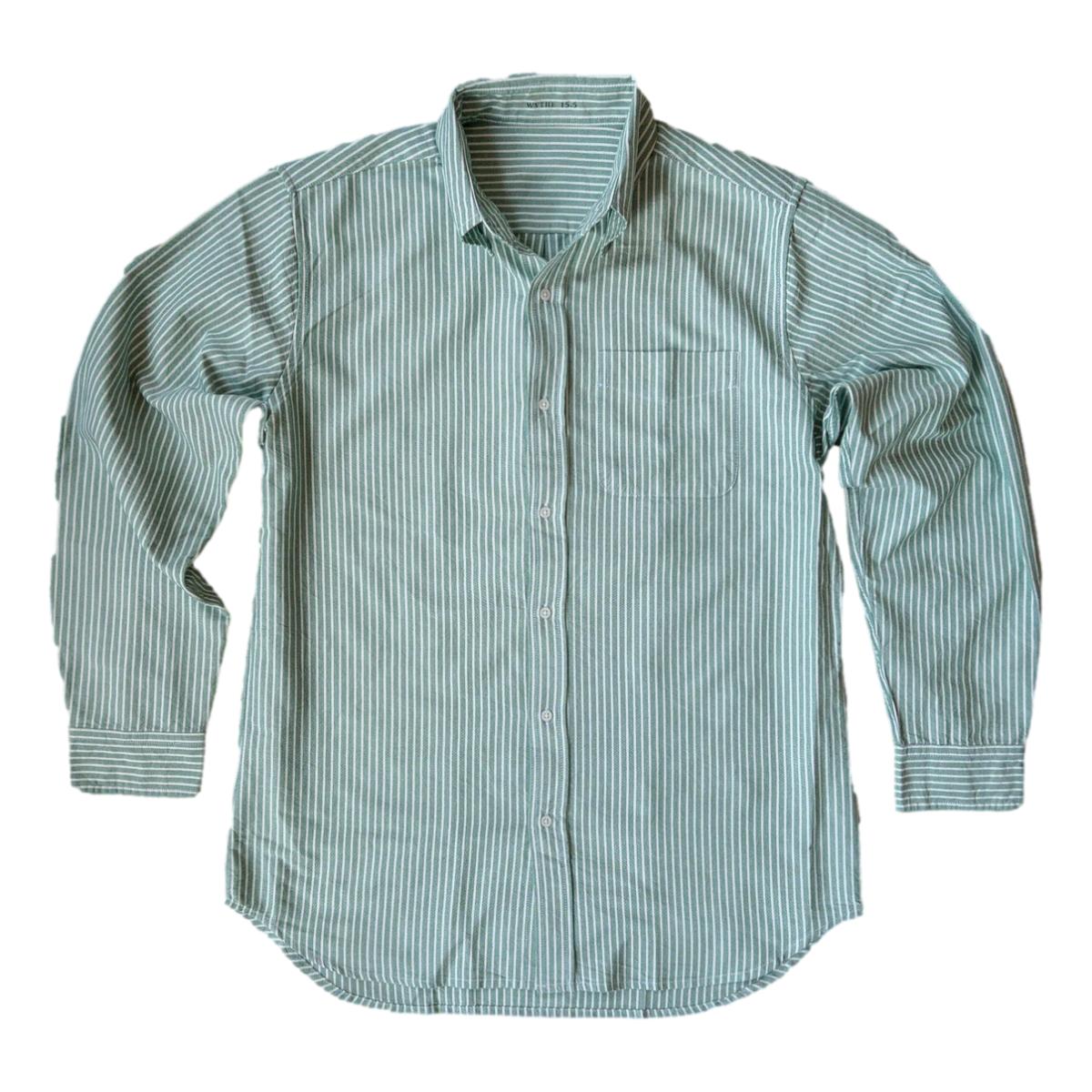 Oxford Cloth Button Down Classic Evergreen Stripe - Shirt