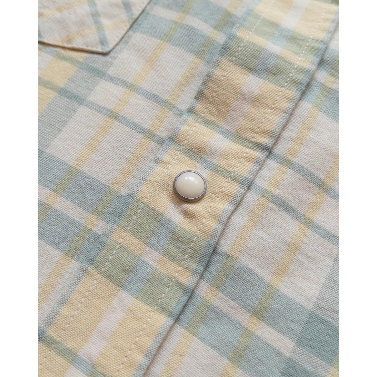 Oxford Cloth Pearlsnap Shirt Sage Sunflower Plaid - Shirt