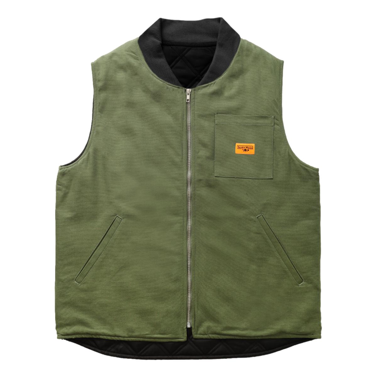 Padded Work Vest Jacket Olive - Vest