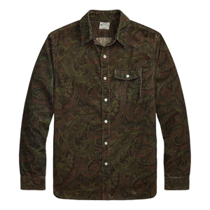 Paisley-Print Corduroy Workshirt - Shirts