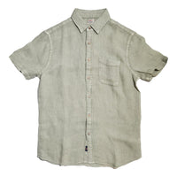 Palma Linen Shirt Canyon Olive Basketweave - Shirts
