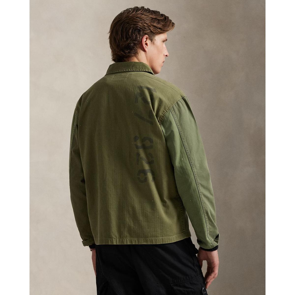 Patchwork Field Jacket Patched Olive - Overshirt