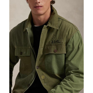 Patchwork Field Jacket Patched Olive - Overshirt