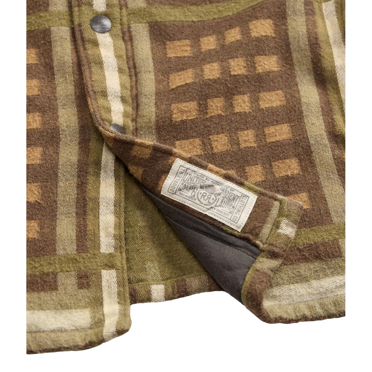 Patterned Jacquard Overshirt Brown Multi - Shirts