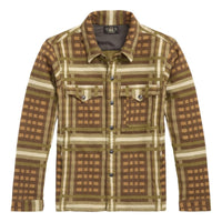 Patterned Jacquard Overshirt Brown Multi - Shirts