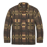 Patterned Jacquard Overshirt Purple Black - Overshirt