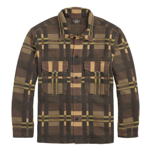 Patterned Jacquard Overshirt Purple Black - Overshirt