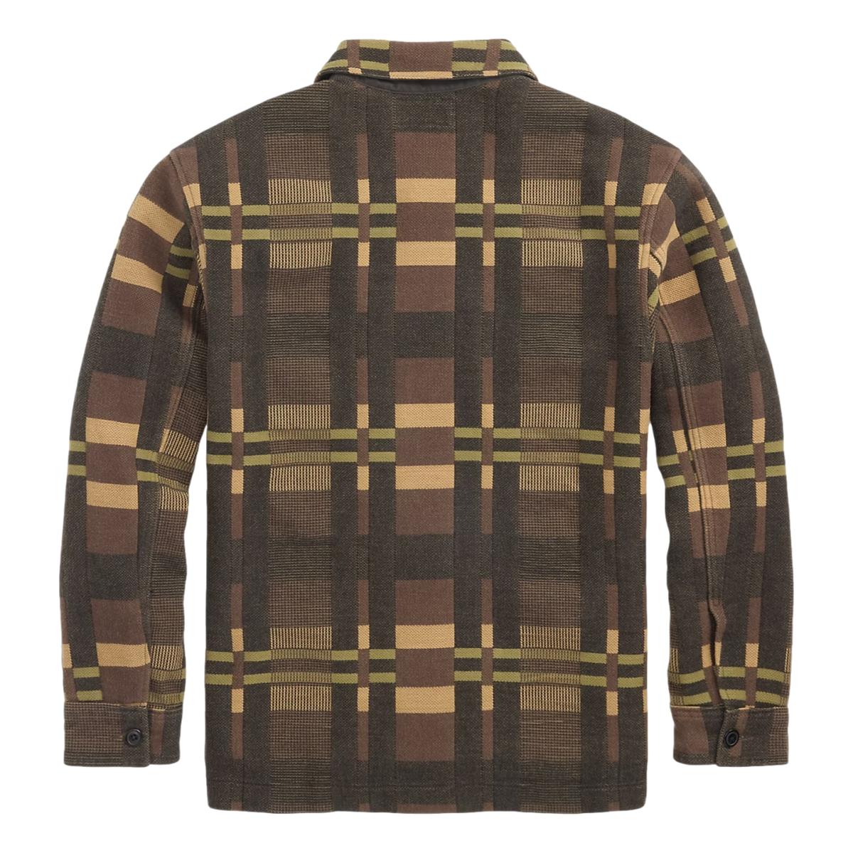 Patterned Jacquard Overshirt Purple Black - Overshirt