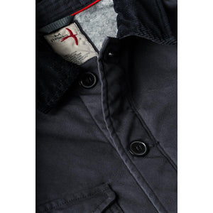 Pile-Lined Chore Coat Dk Navy Canvas - Jacket