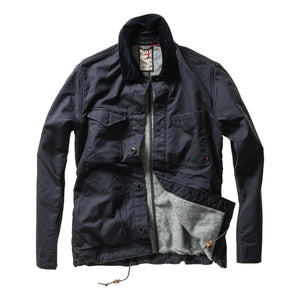 Pile-Lined Chore Coat Dk Navy Canvas - Jacket