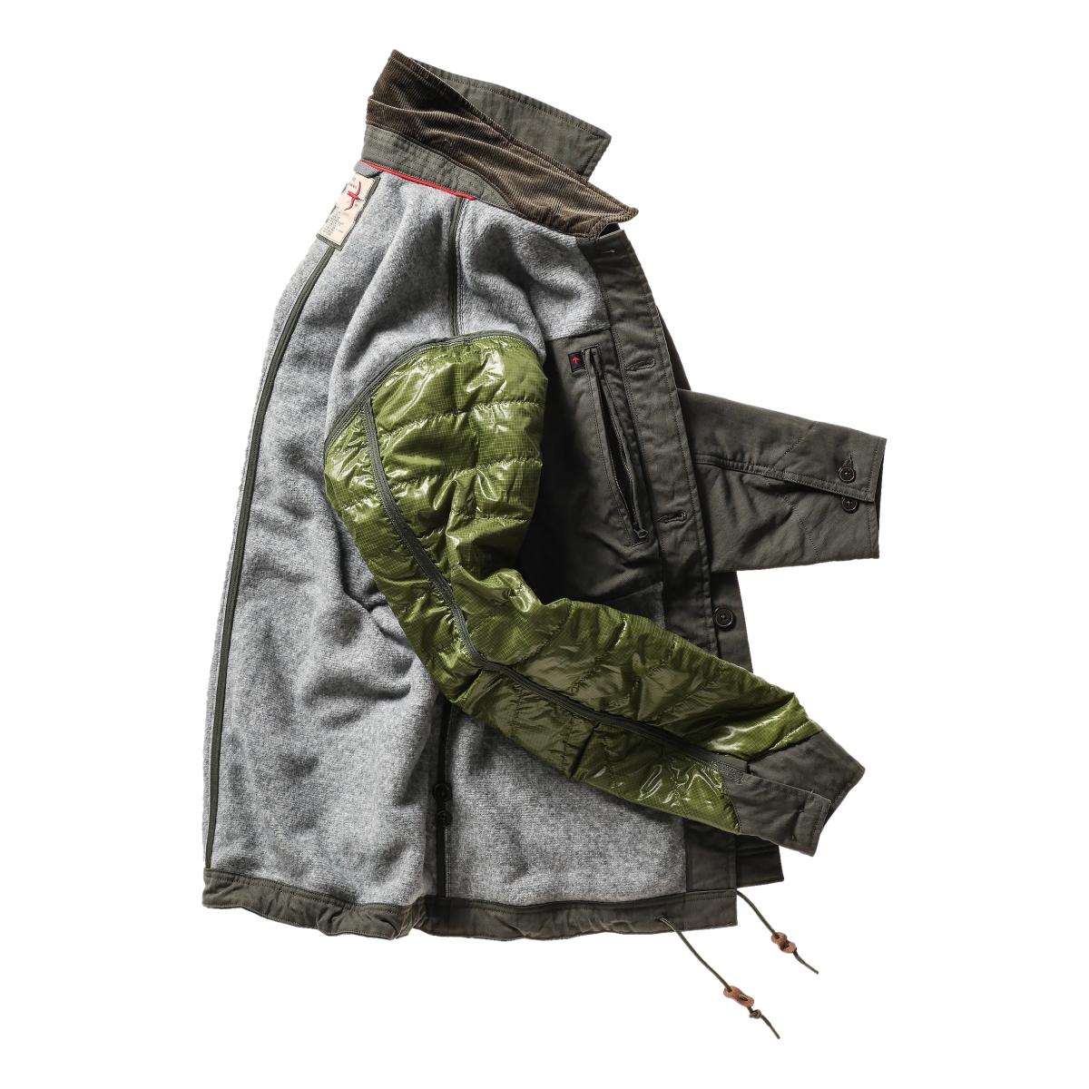 Pile-Lined Chore Coat Forest Canvas - Jacket