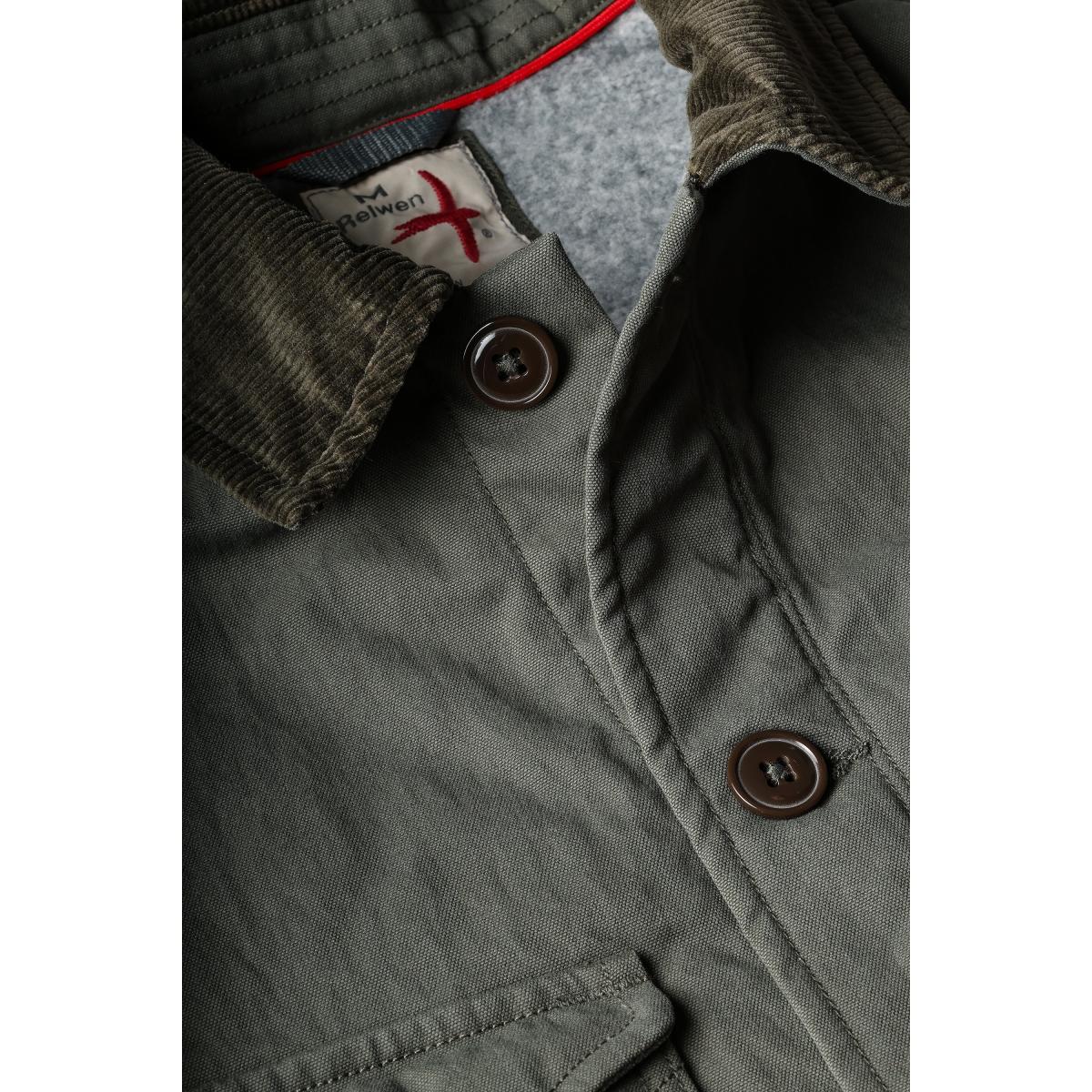 Pile-Lined Chore Coat Forest Canvas - Jacket