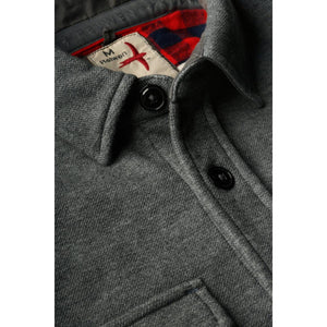 Pique Fleece Workshirt Dark Grey - Shirts