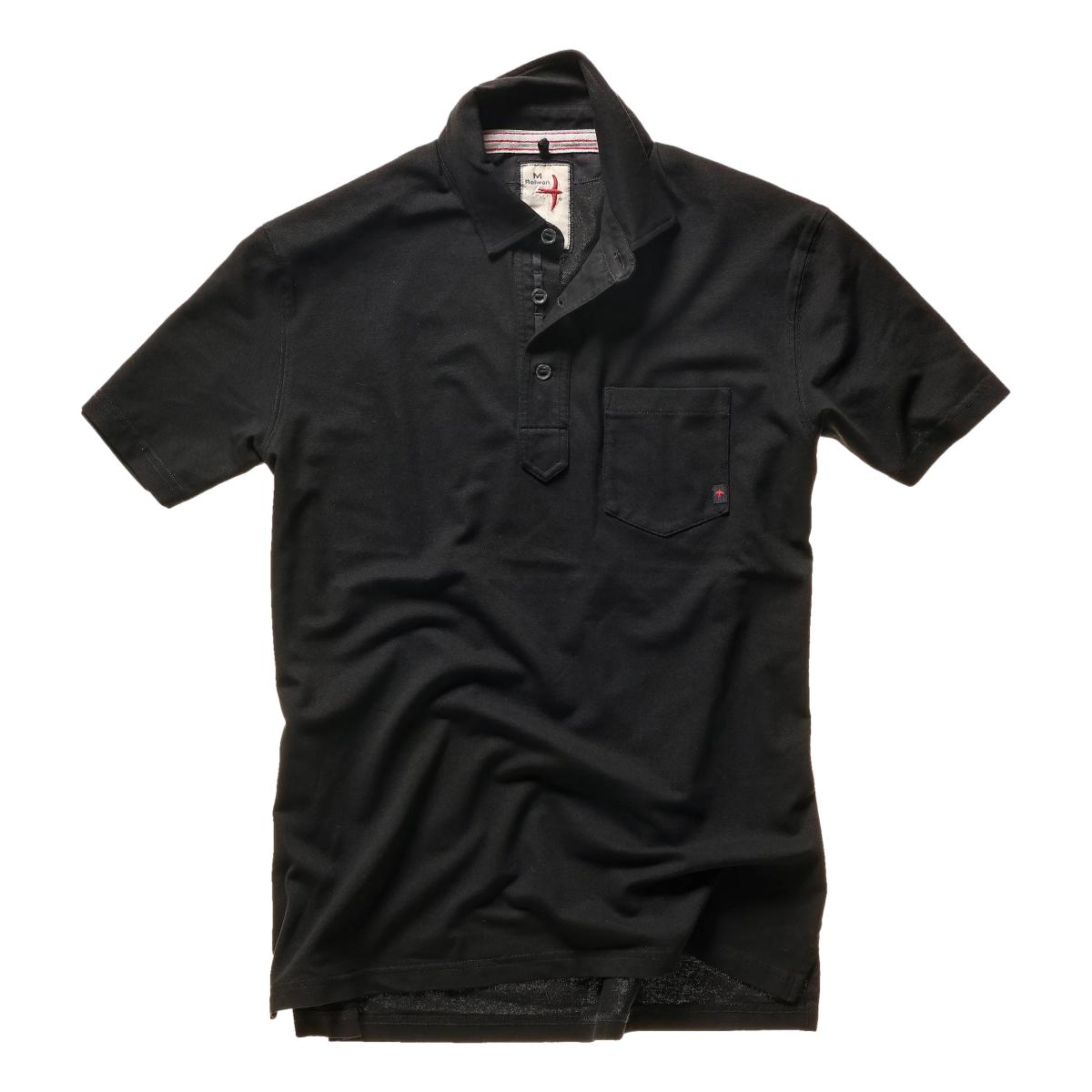 Pique Slot Polo Black - Polo