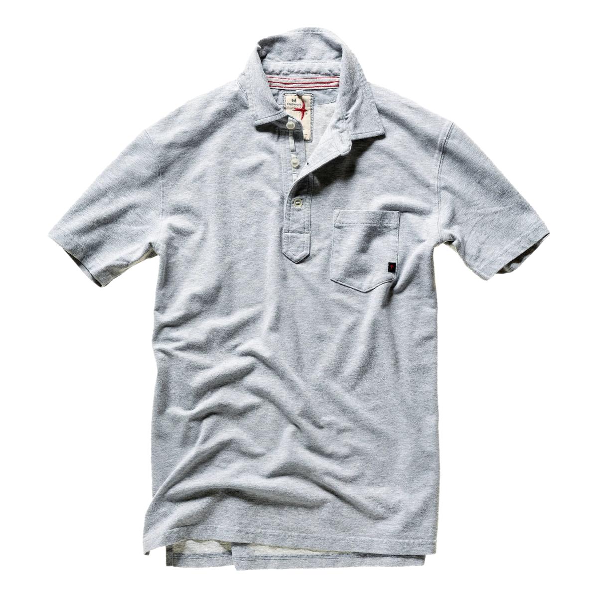 Pique Slot Polo Grey Heather - Polo