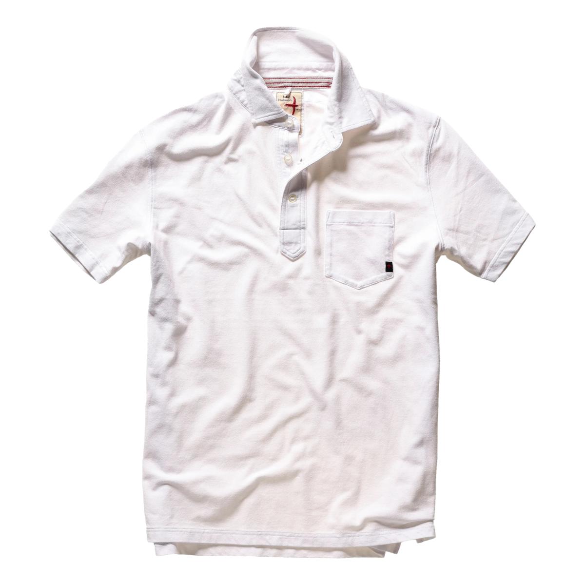 Pique Slot Polo White - Polo