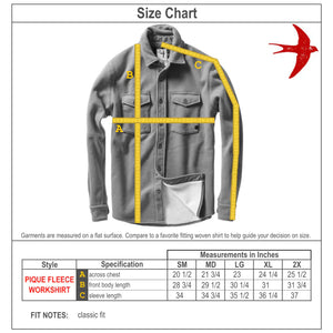 Pique Workshirt Dark Grey - Shirts