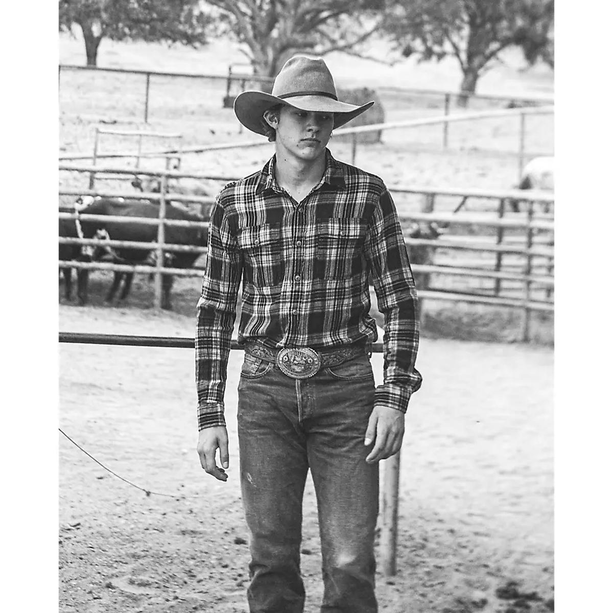 Plaid Cotton-Linen Workshirt Black Brown Tan - Shirt