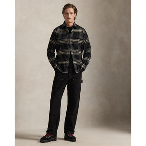 Plaid Flannel Workshirt Black Cream - Shirt