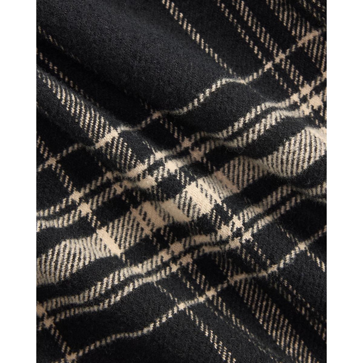 Plaid Flannel Workshirt Black Cream - Shirt