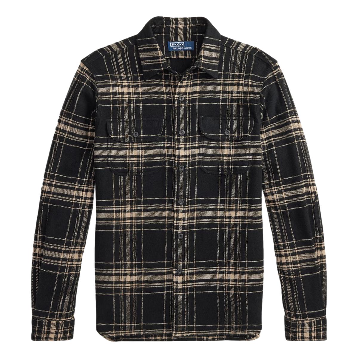 Plaid Flannel Workshirt Black Cream - Shirt