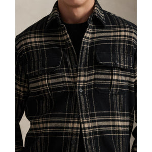 Plaid Flannel Workshirt Black Cream - Shirt