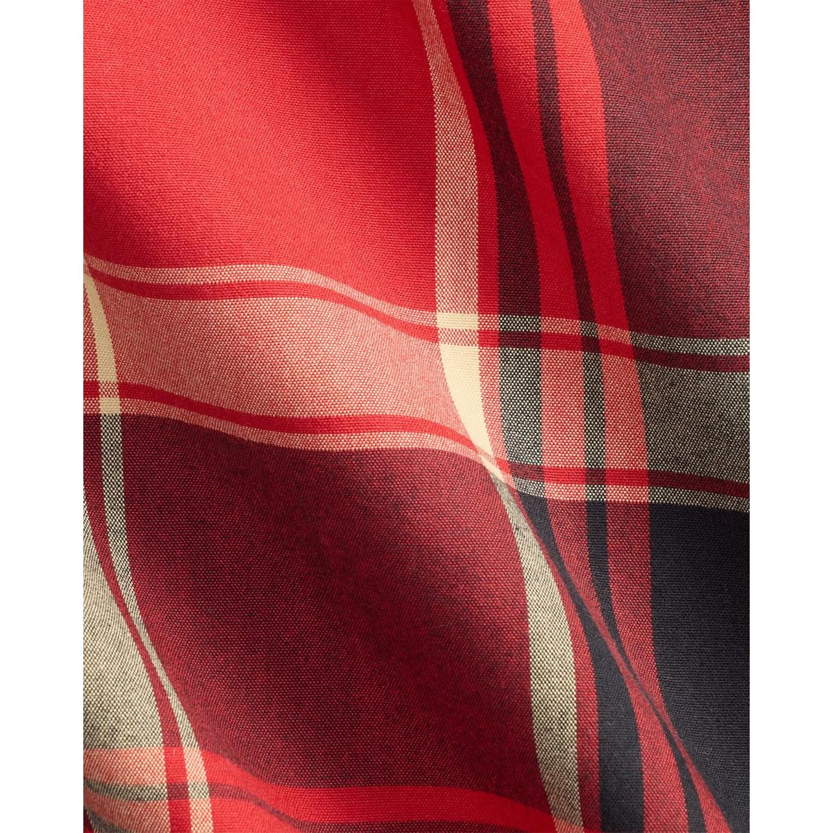 Plaid Oxford Workshirt Red Black Multi - Shirt