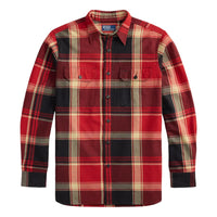 Plaid Oxford Workshirt Red Black Multi - Shirt