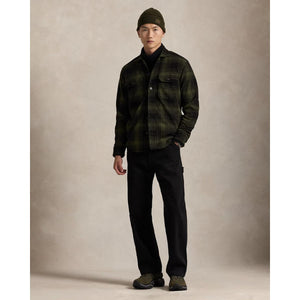 Plaid Pile Fleece Shirt Jacket Mountain Plaid - knitwear