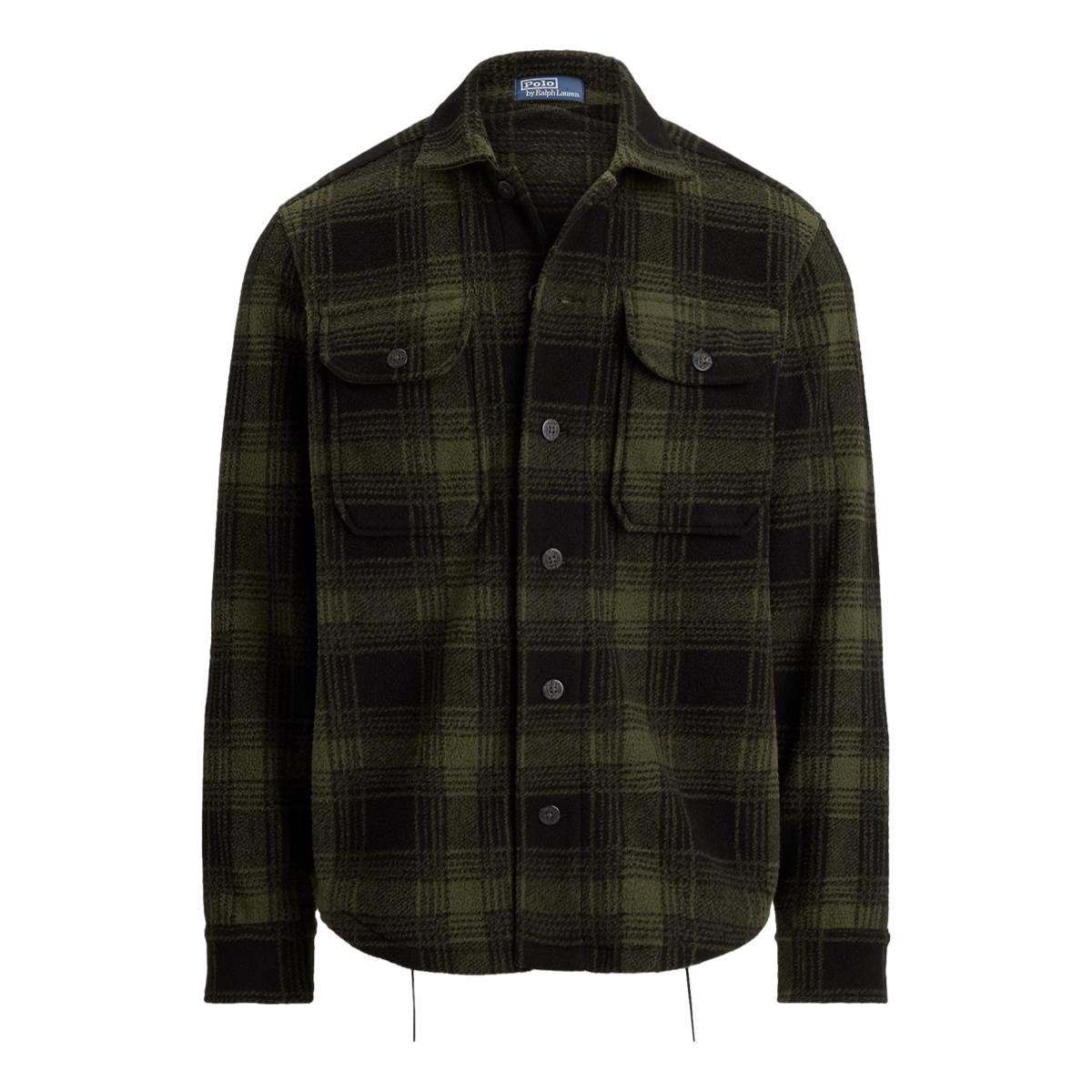 Plaid Pile Fleece Shirt Jacket Mountain Plaid - knitwear