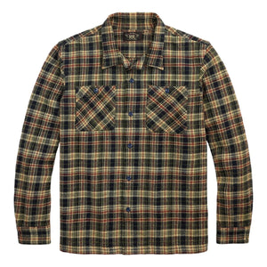 Plaid Twill Camp Shirt Navy Multi - Shirts