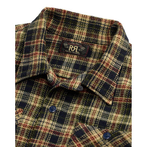 Plaid Twill Camp Shirt Navy Multi - Shirts