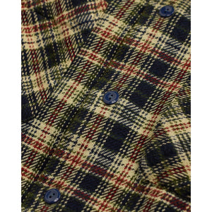 Plaid Twill Camp Shirt Navy Multi - Shirts