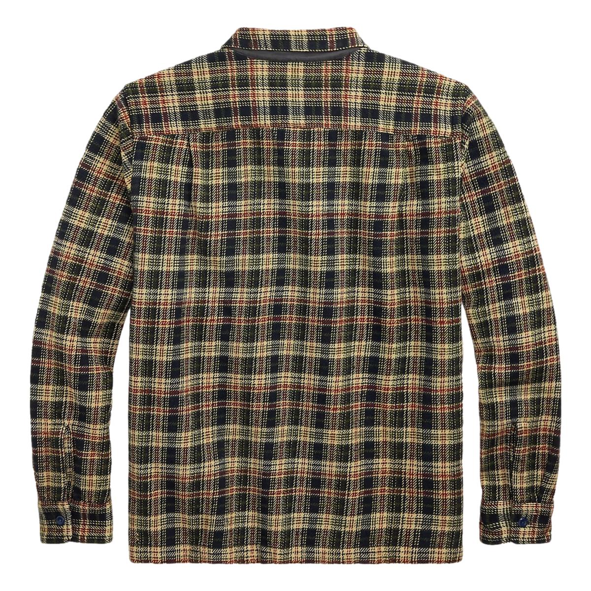 Plaid Twill Camp Shirt Navy Multi - Shirts