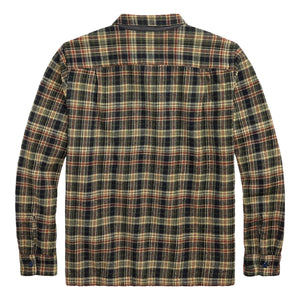 Plaid Twill Camp Shirt Navy Multi - Shirts