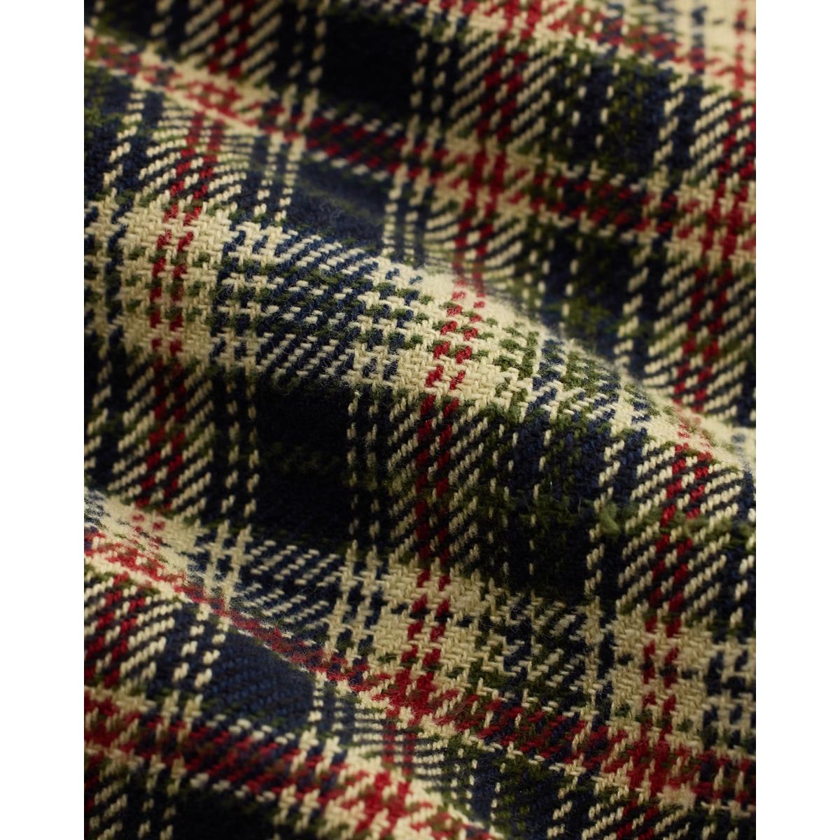 Plaid Twill Camp Shirt Navy Multi - Shirts