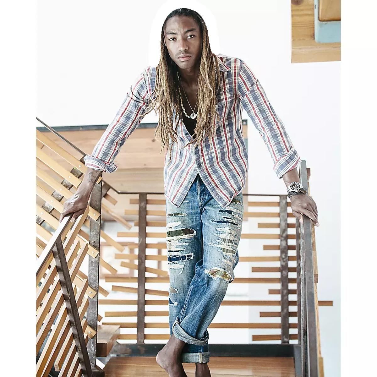 Plaid Twill Workshirt Blue Cream Red - Shirt