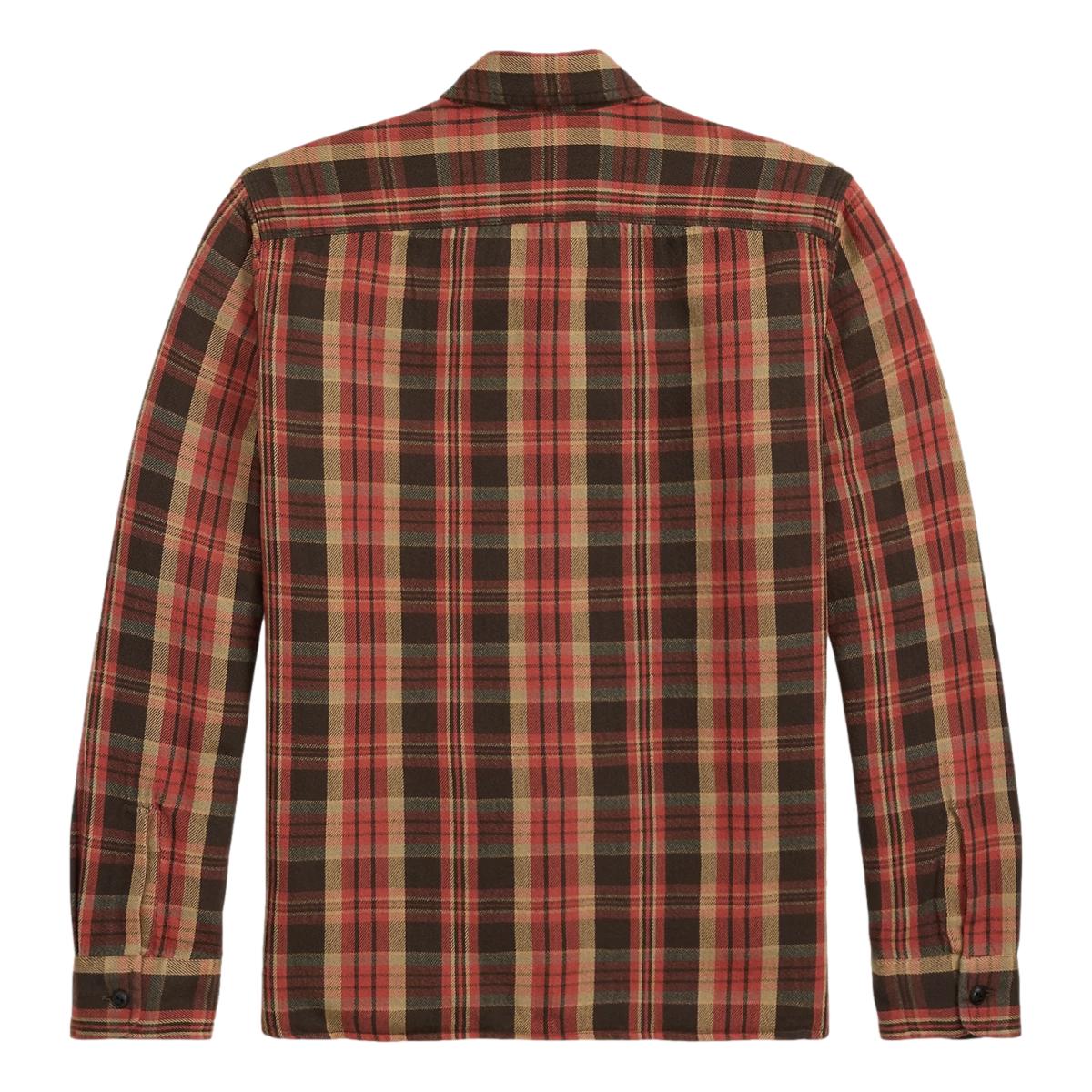 Plaid Twill Workshirt Red Black Multi - Shirt