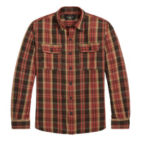 Plaid Twill Workshirt Red Black Multi - Shirt