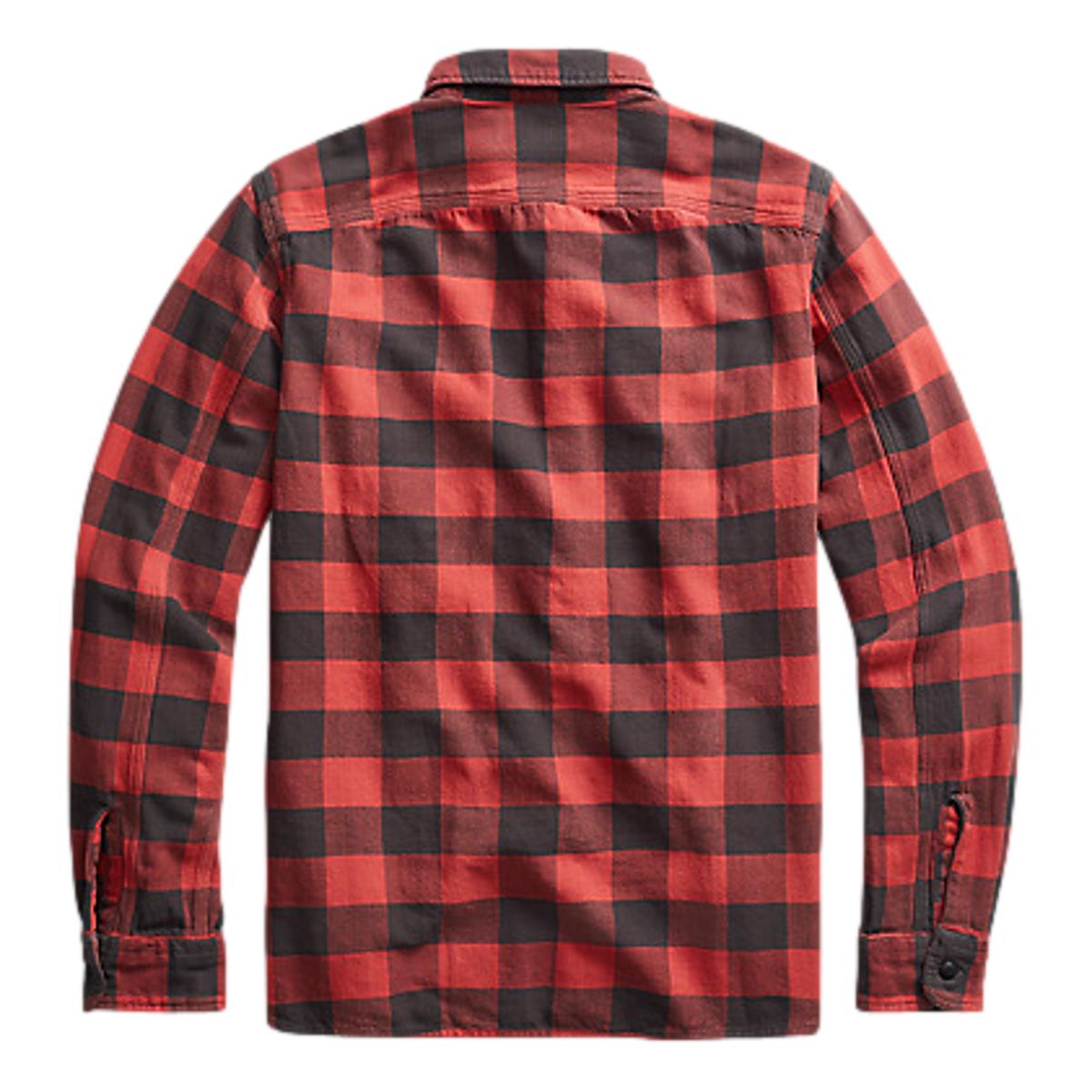 Plaid Twill Workshirt Red Black - Shirt