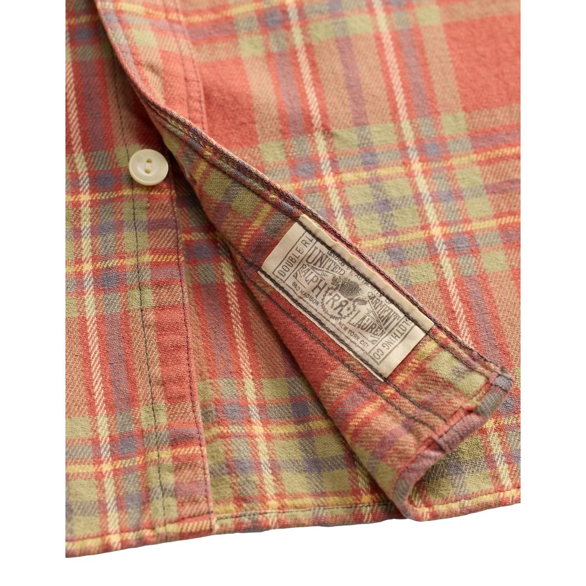 Plaid Twill Workshirt Red Blue Green - Shirt
