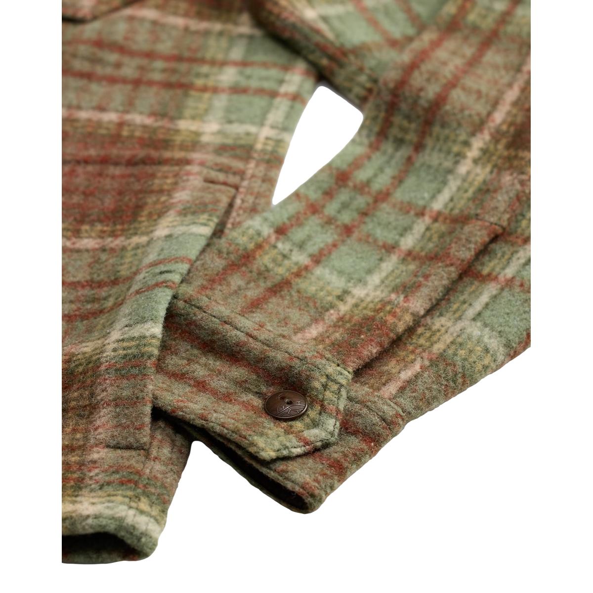 Plaid Wool-Blend Workshirt Green Multi - Shirts