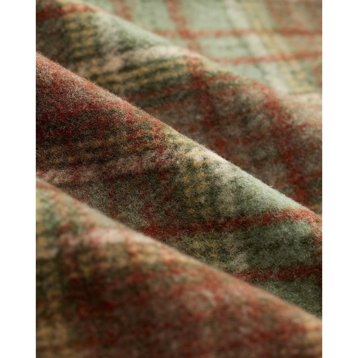 Plaid Wool-Blend Workshirt Green Multi - Shirts