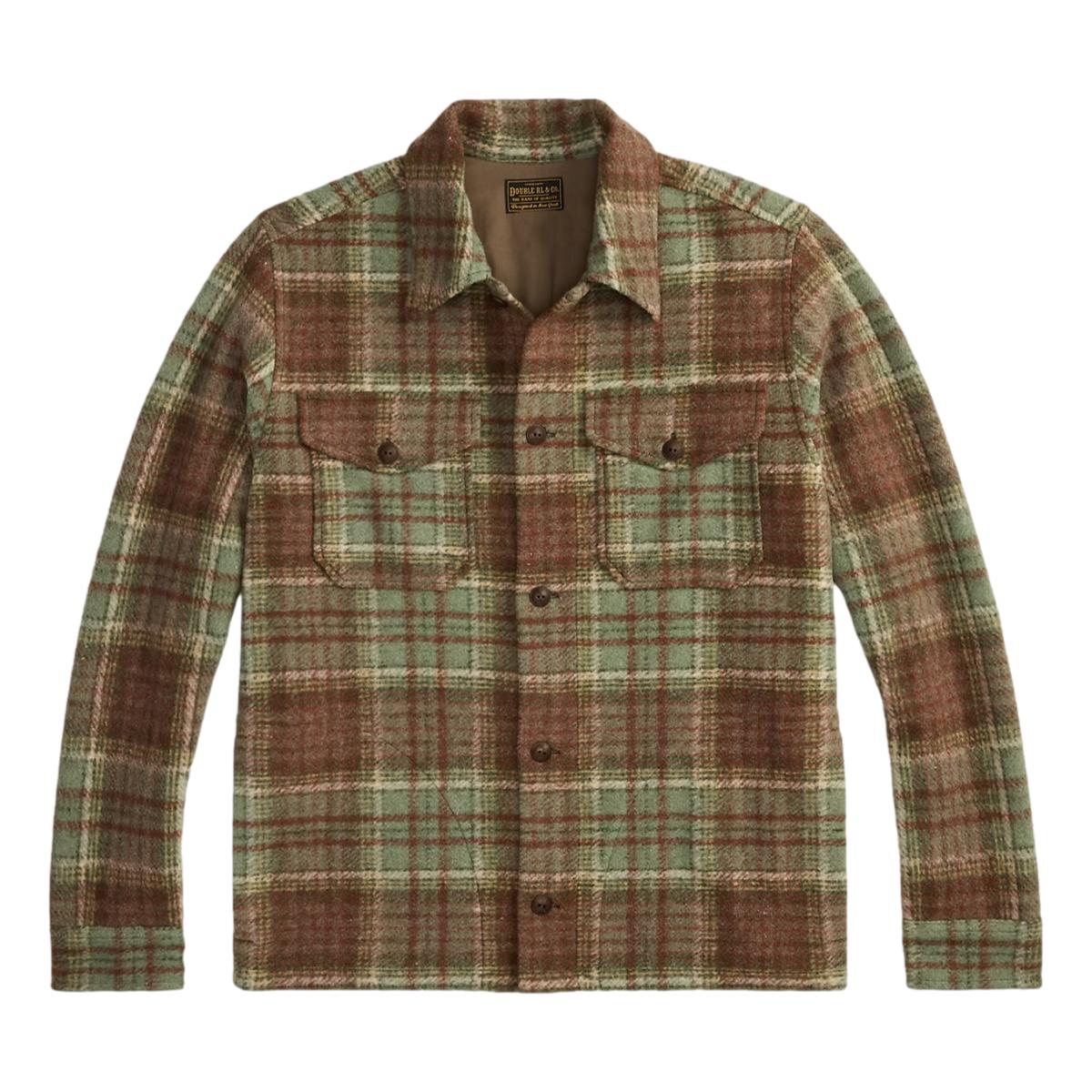 Plaid Wool-Blend Workshirt Green Multi - Shirts