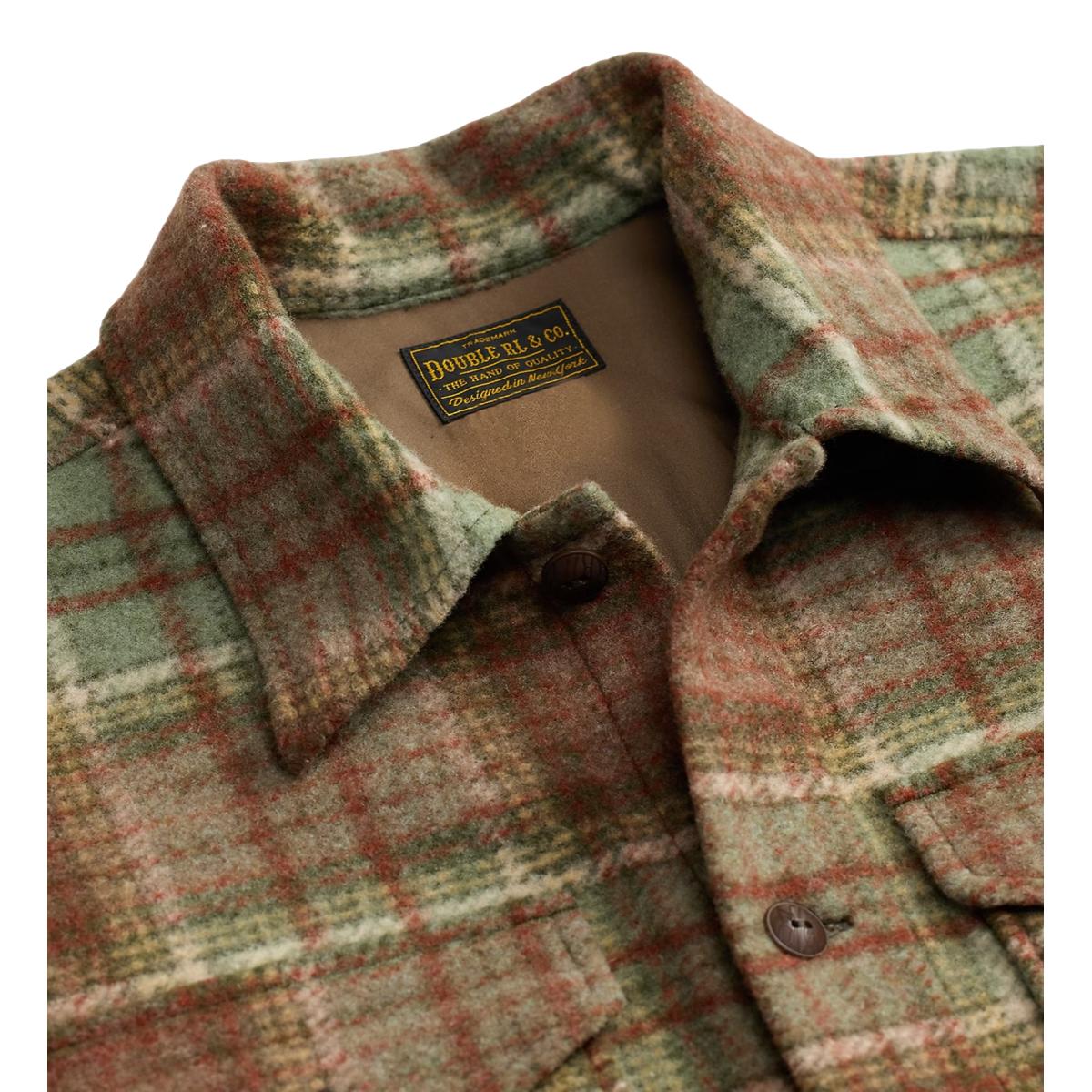 Plaid Wool-Blend Workshirt Green Multi - Shirts