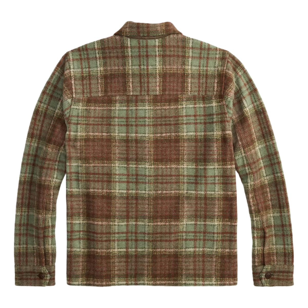 Plaid Wool-Blend Workshirt Green Multi - Shirts