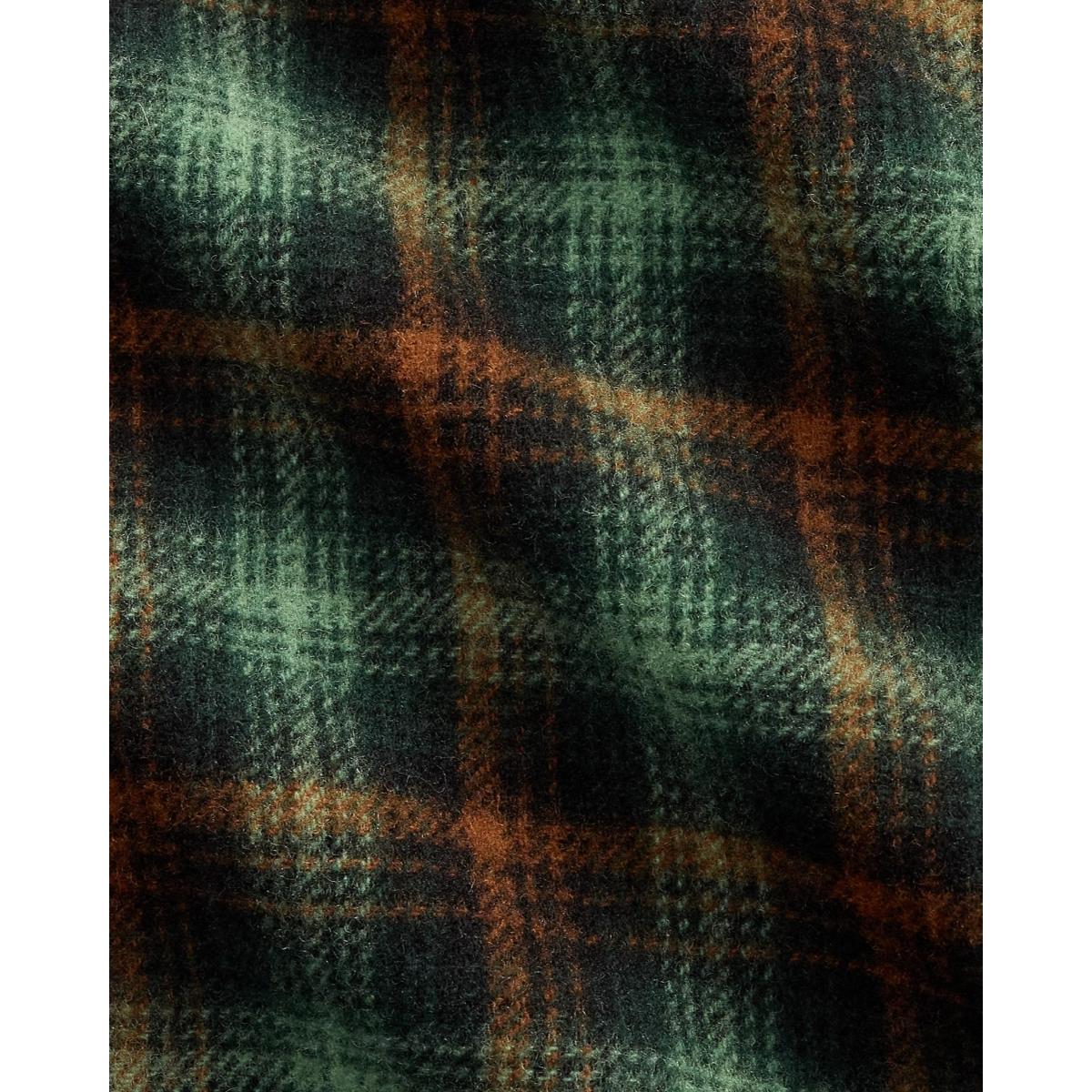 Plaid Wool Twill Overshirt Green Multi - Overshirt