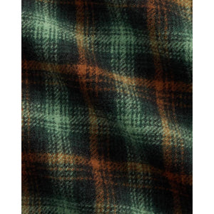Plaid Wool Twill Overshirt Green Multi - Overshirt